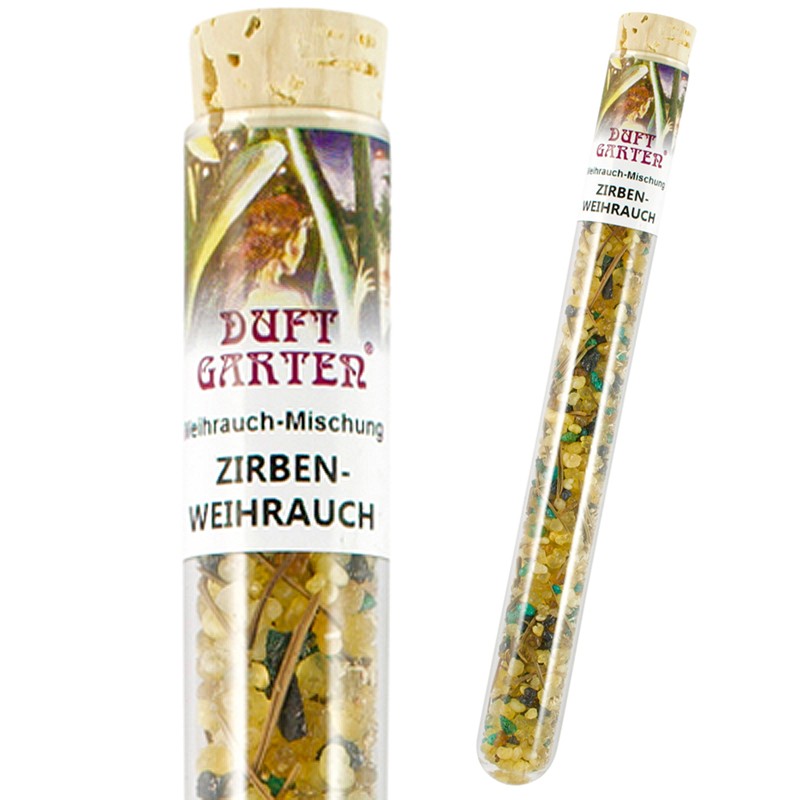 Weihrauchmischung im Glasröhrchen - Zirbenweihrauch (Arve)