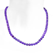 Halskette Amethyst Kugeln 6mm