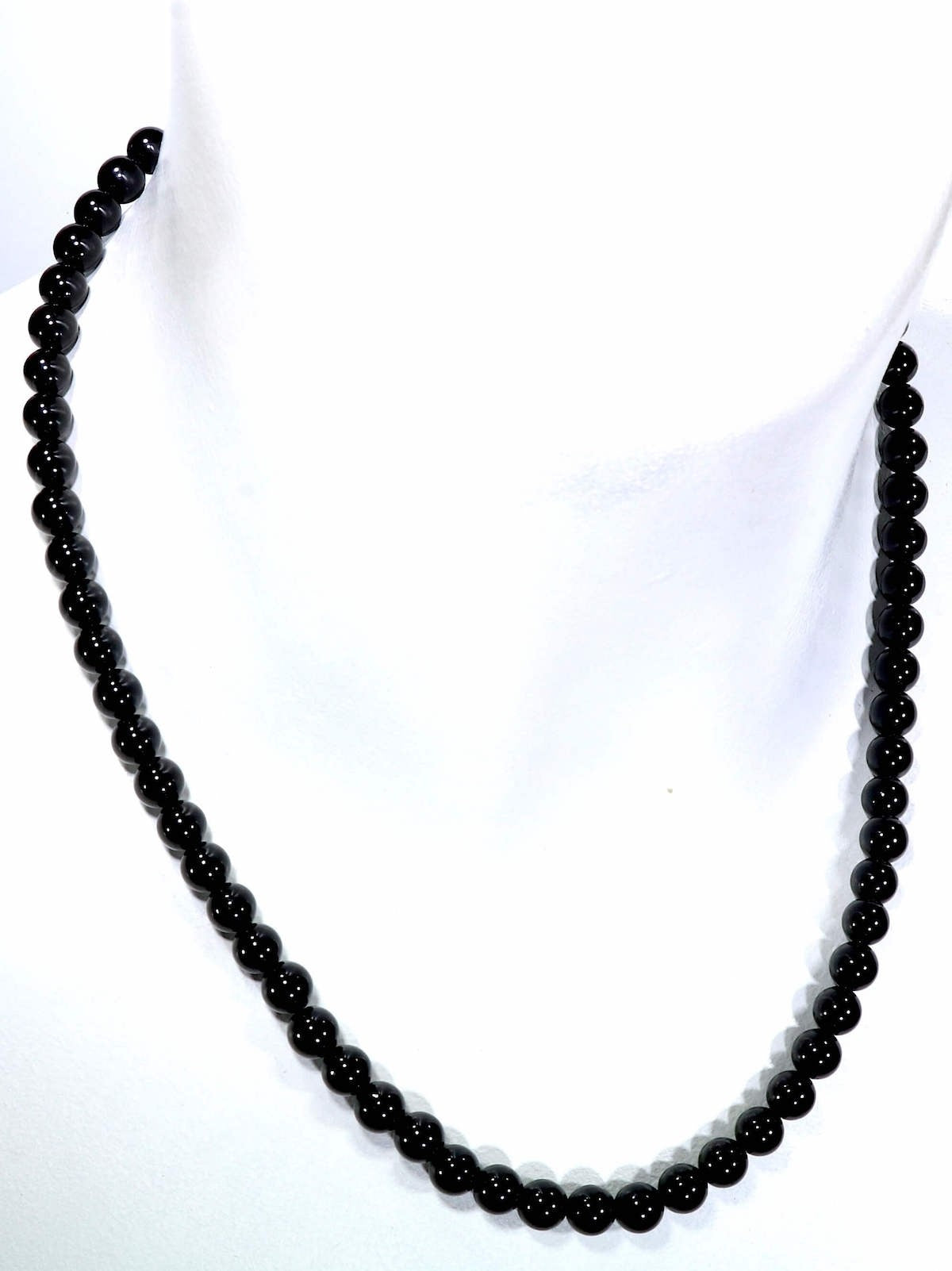 Halskette schwarzer Turmalin 6,5mm