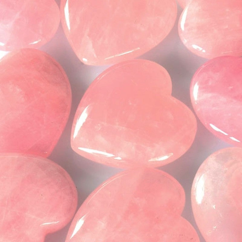 Edelstein Herz - Rosenquarz 40mm