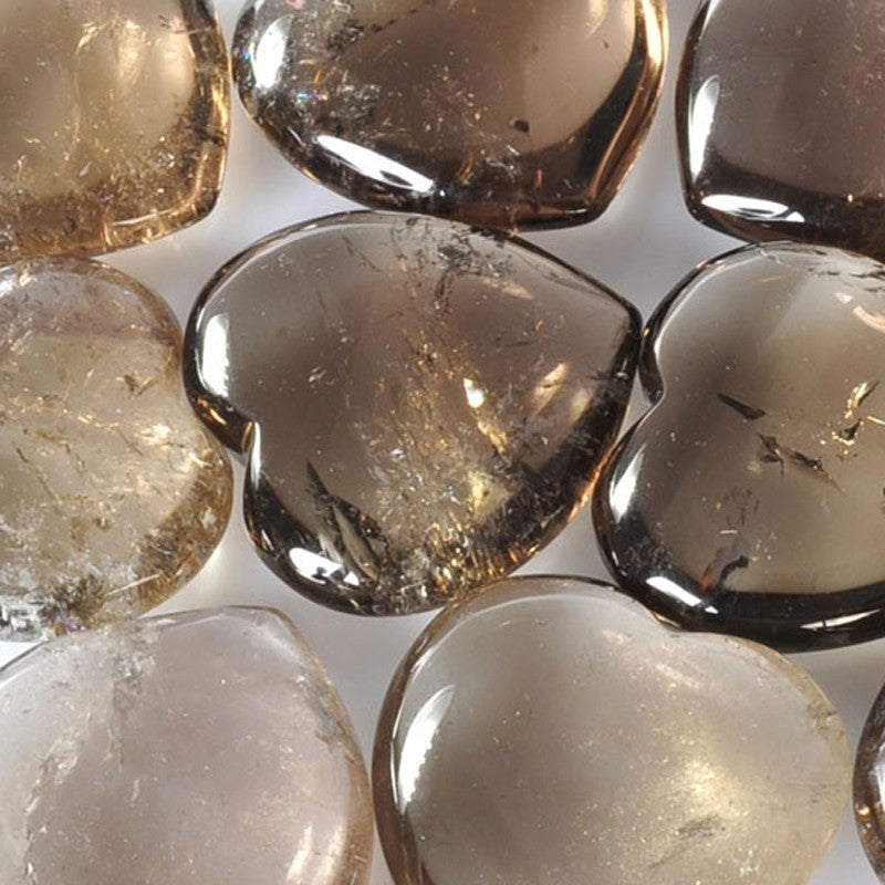 Edelstein Herz - Rauchquarz 40mm