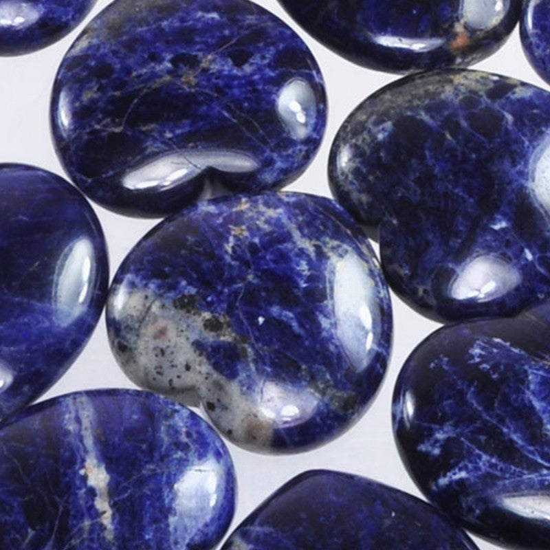 Edelstein Herz - Sodalith 40mm