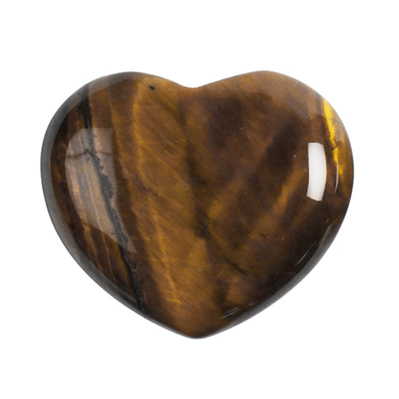 Edelstein Herz - Tigerauge 28mm