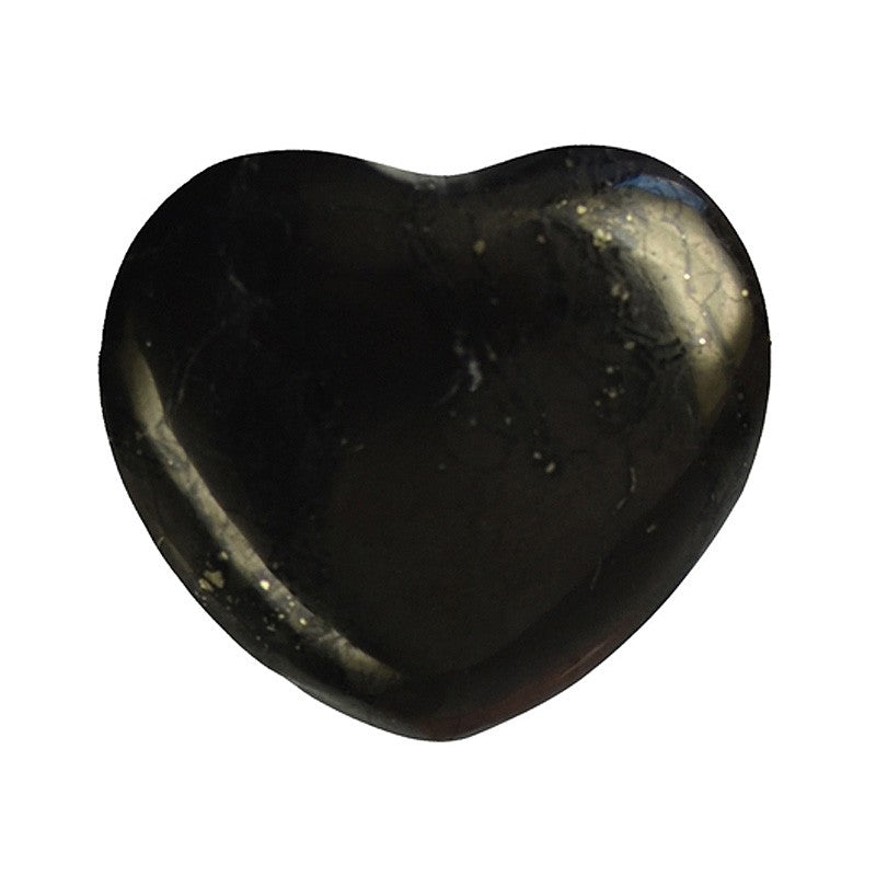 Edelstein Herz - Schungit 28mm