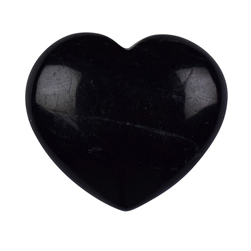 Edelstein Herz - Schwarzer Turmalin 28mm