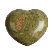  Edelstein Herz - Unakit 28mm