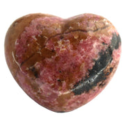 Edelstein Herz - Rhodonit bauchig 45mm