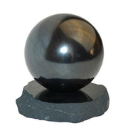 Edelstein-Kugel Schungit 10cm mit Untersetzer