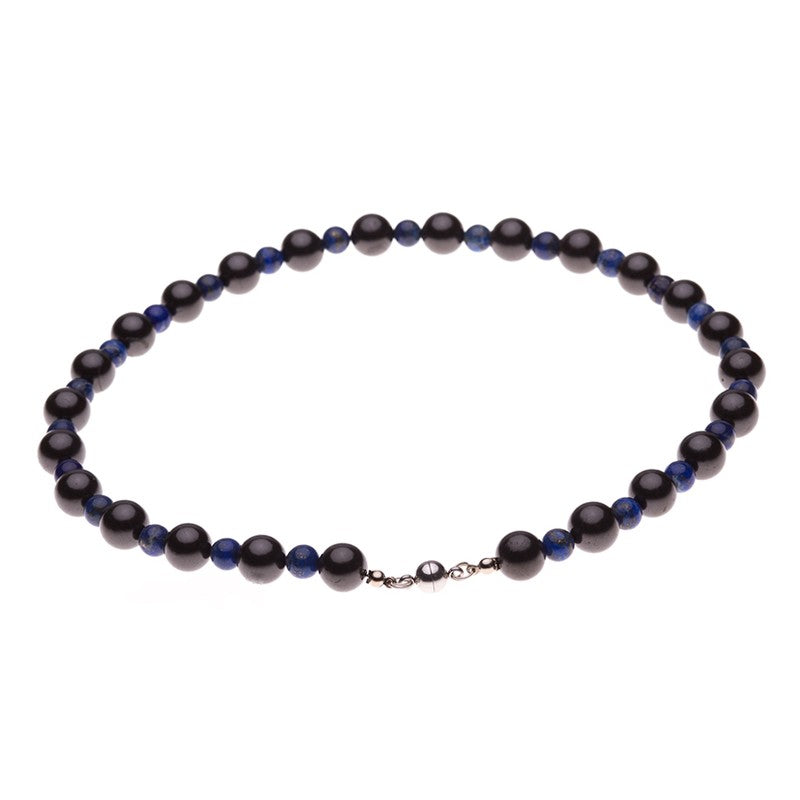 Collier Schungit und LapisLazuli