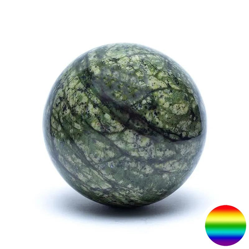 Edelstein-Kugel Grüner Serpentin 5cm