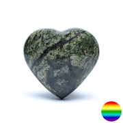 Edelstein Herz - Grüner Serpentin 50mm