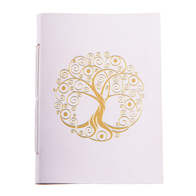 Schreibbuch weiss mit dem Lebensbaum