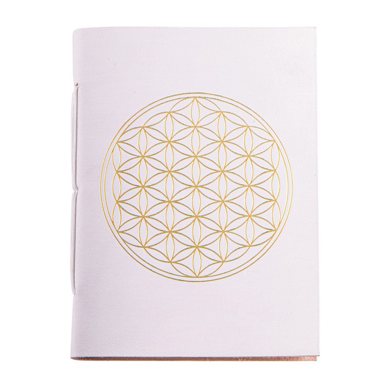 Schreibbuch weiss mit der Lebensblume