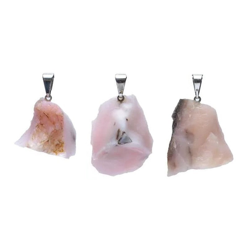 Edelstein-Anhänger Pinkopal roh