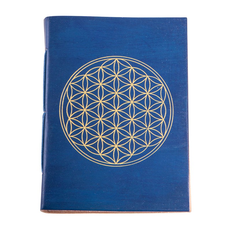 Schreibbuch blau mit der Lebensblume