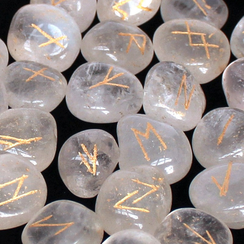 Bergkristall - Runen | im Samtbeutel mit Beschreibung