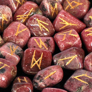 Rhodonit - Runen | im Samtbeutel mit Beschreibung