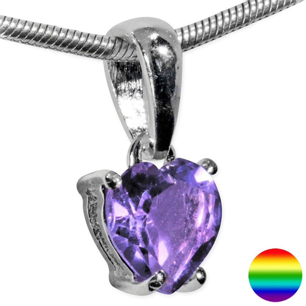 Herz Anhänger Amethyst Silber