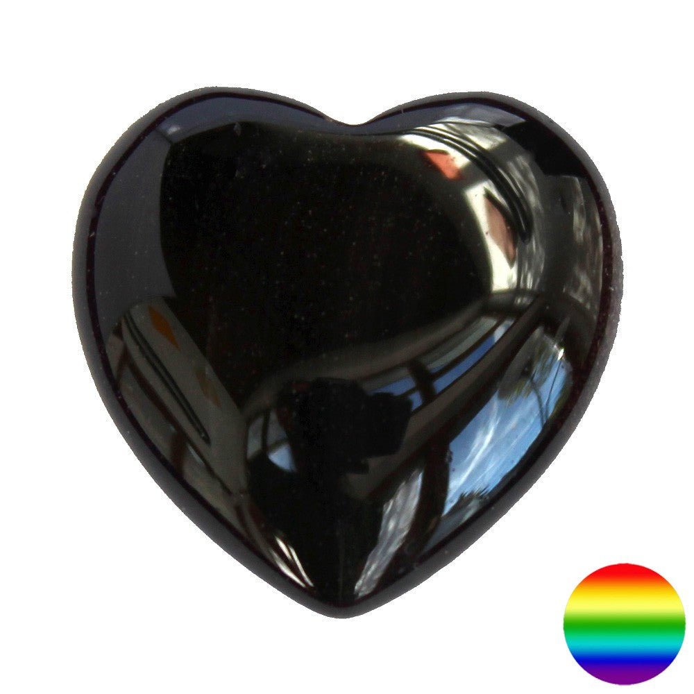 Edelstein Herz - Obsidian 30mm