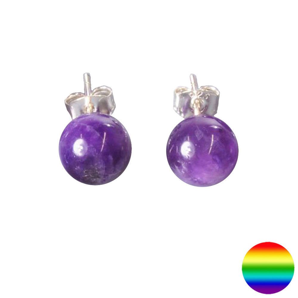 Ohrstecker Amethyst Kugel 8mm