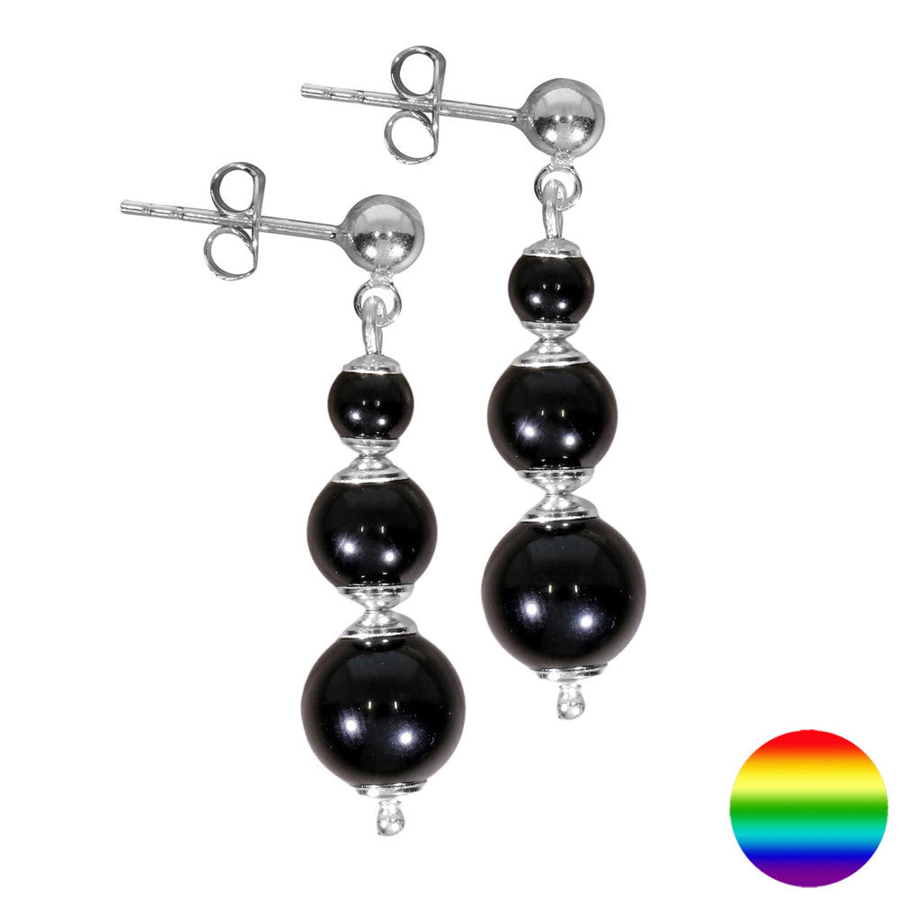 Ohrhänger Schwarzer Turmalin Silber