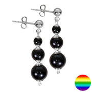 Ohrhänger Schwarzer Turmalin Silber