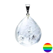 Edelstein-Anhänger Tropfen Bergkristall