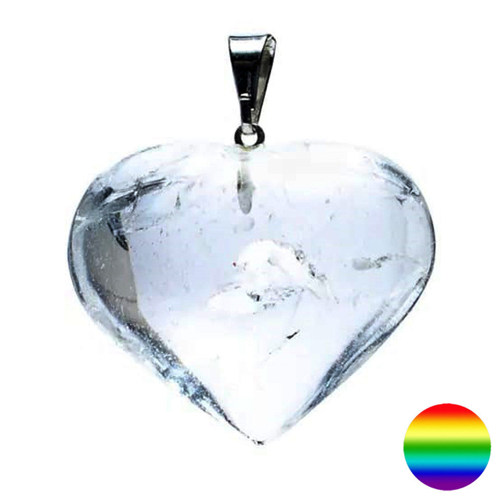 Anhänger Herz Bergkristall 30mm