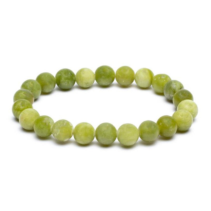 Armband Mala grüne Jade mit Quaste