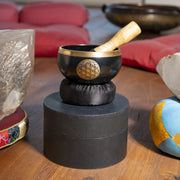 Klangschalenset Blume des Lebens schwarz - gold