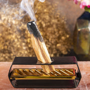 Halter für Palo Santo Sticks | goldfarbiges Innenteil  aus Aluminium