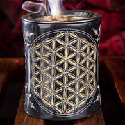 Siebgefäss Blume des Lebens aus Speckstein