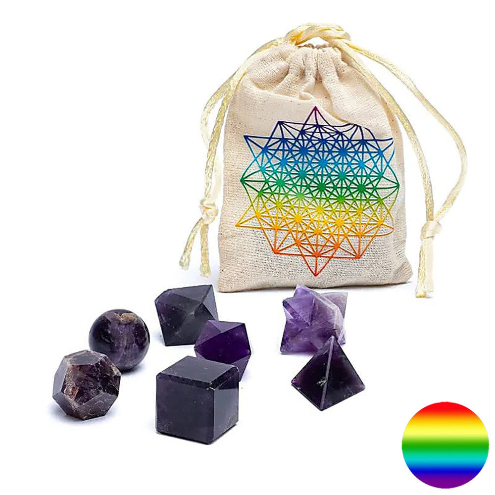 Heilige Geometrie-Set - 7-teilig |  Amethyst