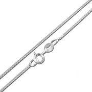 Venezianerkette 50cm 1 mm 925 Silber rhodiniert