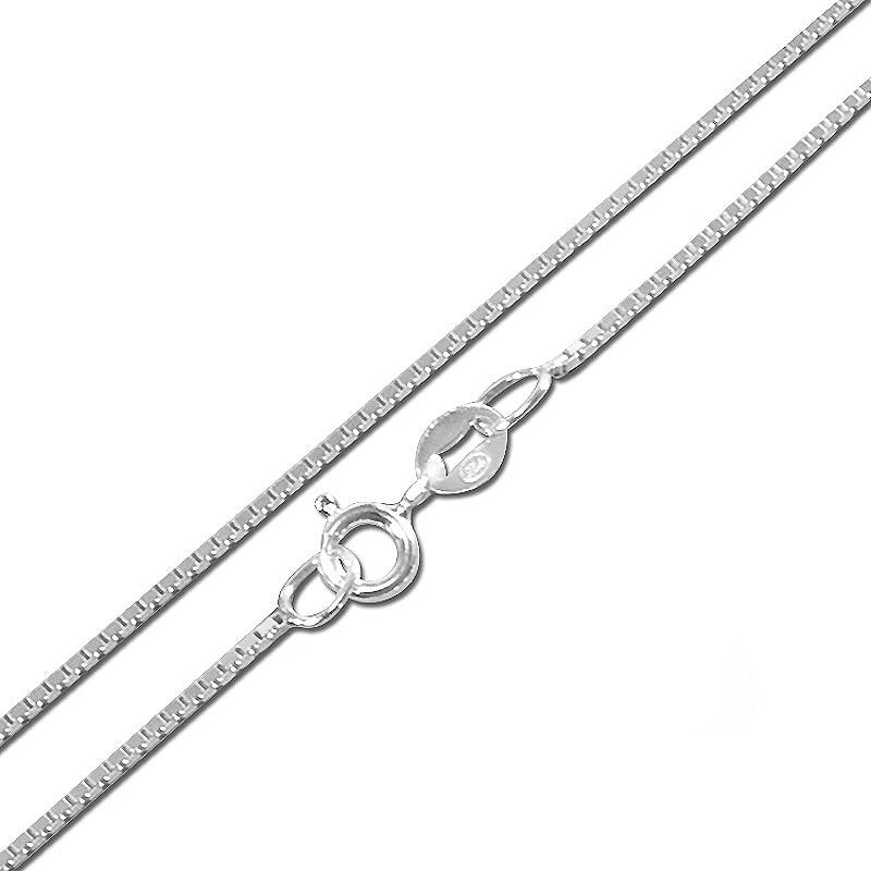 Venezianerkette 60cm 1 mm 925 Silber rhodiniert