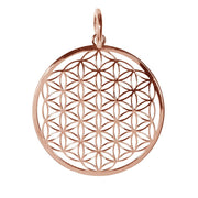Blume des Lebens Anhänger Silber rosevergoldet