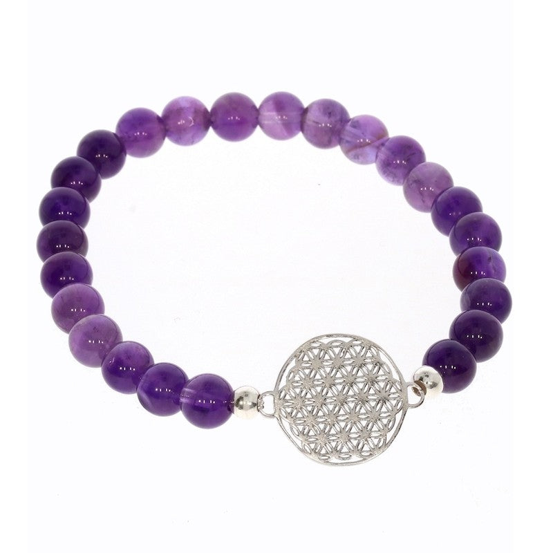 Armband Amethyst Blume des Lebens
