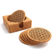 Untersetzer aus Kork mit Aufsteller Blume des