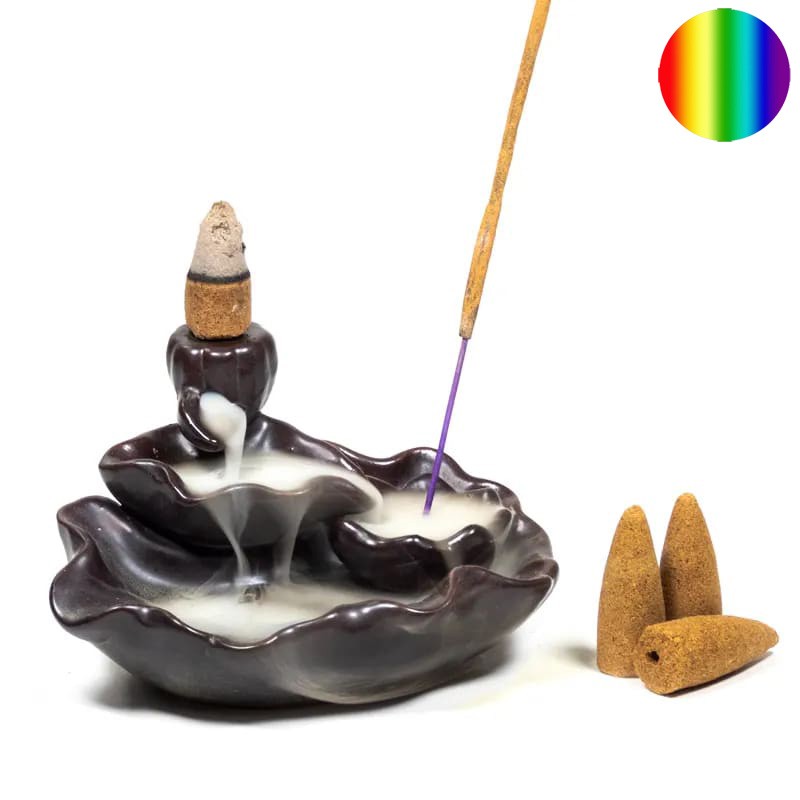 Rückfluss Wasserfall Weihrauchbrenner - Buddha