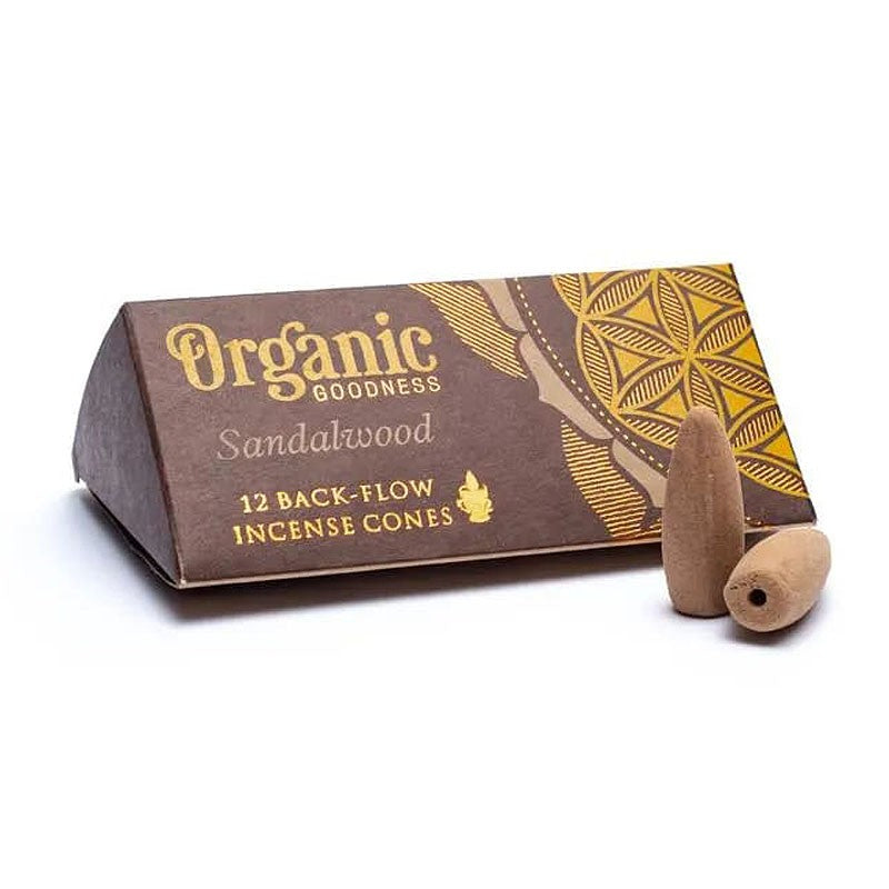 Organic - Natürliche Rückfluss Räucherkegel - Sandelholz