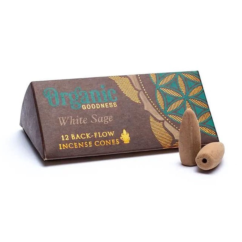 Organic - Natürliche Rückfluss Räucherkegel - Weisser Salbei