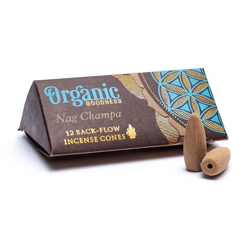 Organic - Natürliche Rückfluss Räucherkegel - Nag Champa