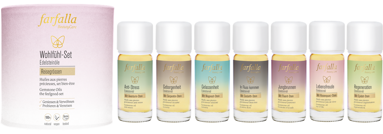 Set Massage-Öl Edelstein Balance