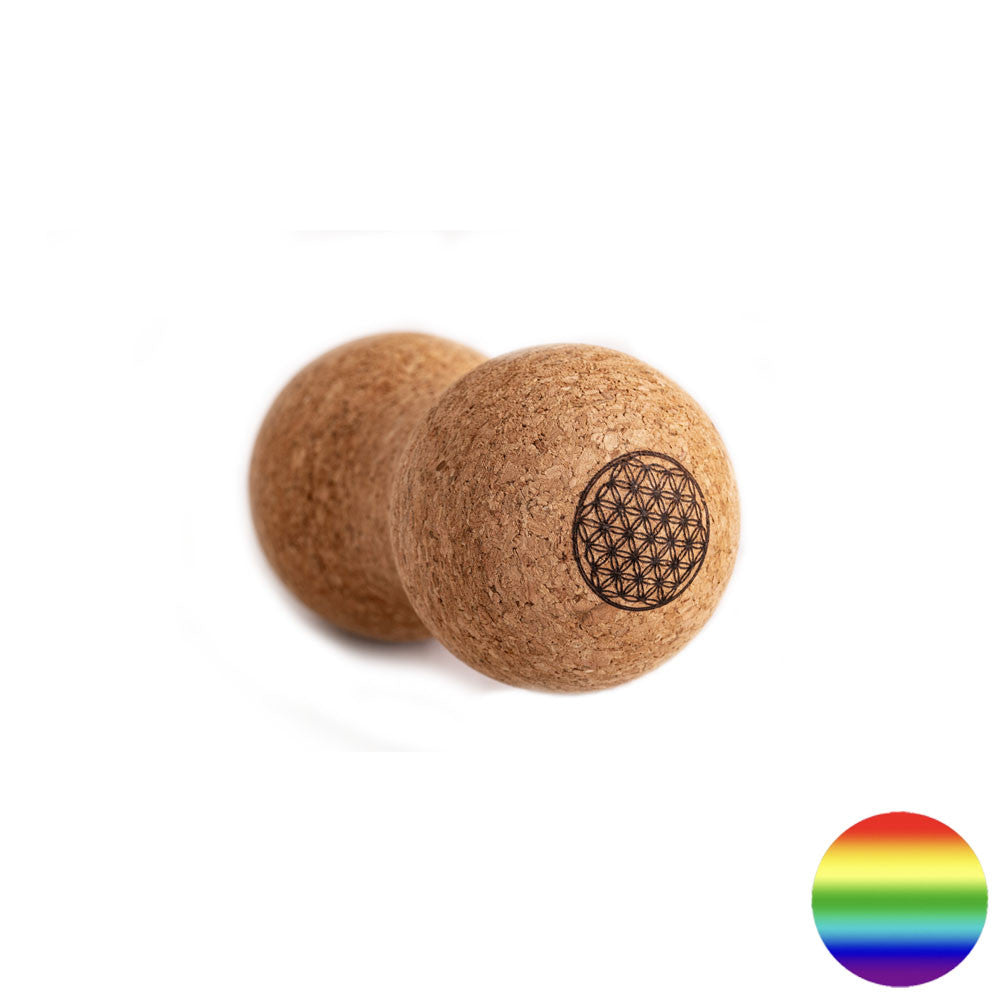 Yoga Faszien- Duoball - Kork Lebensblume