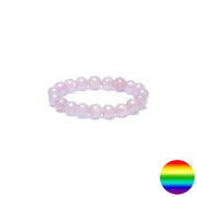 Edelstein Fingerring elastisch - Rosenquarz