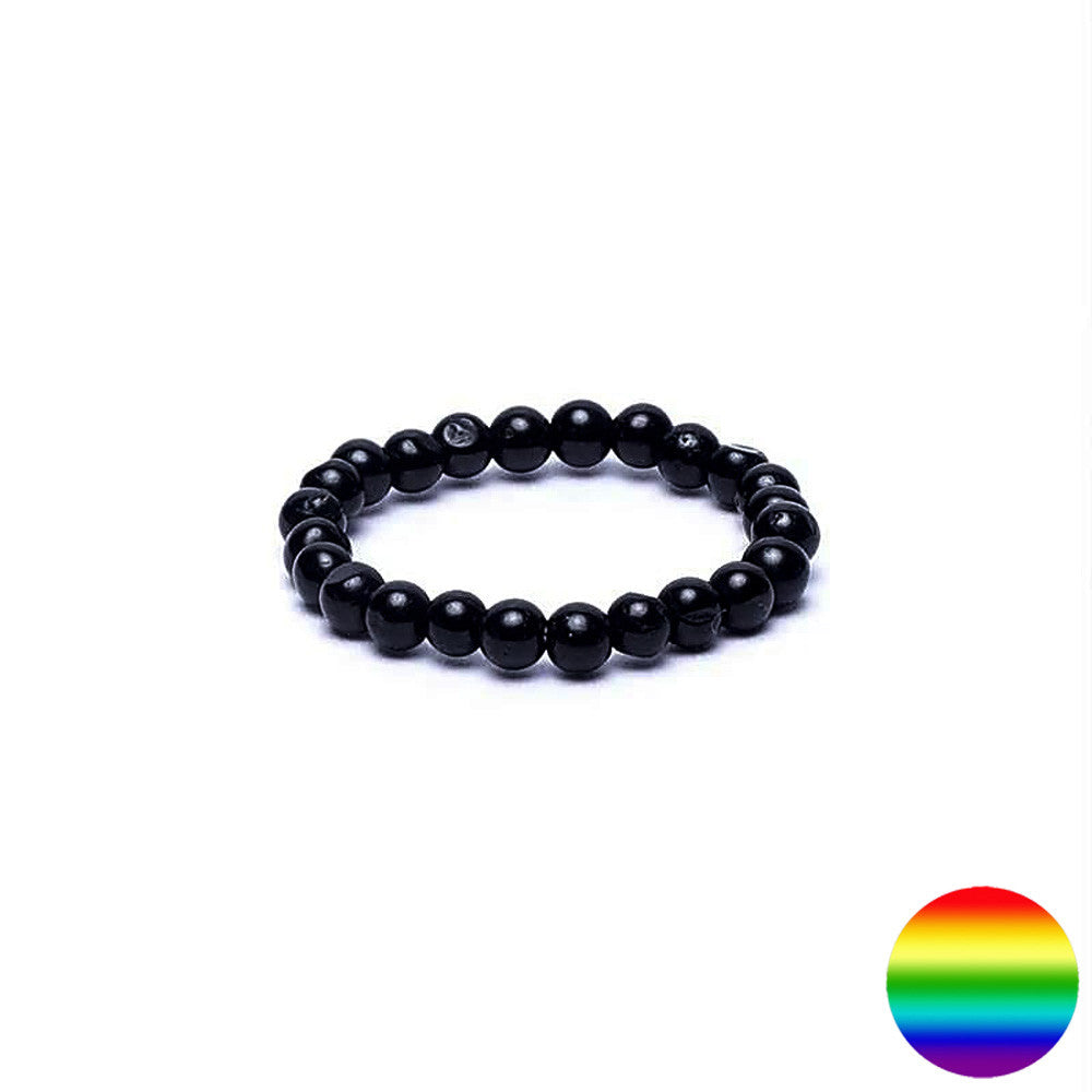 Edelstein Fingerring elastisch - Schwarzer Turmalin