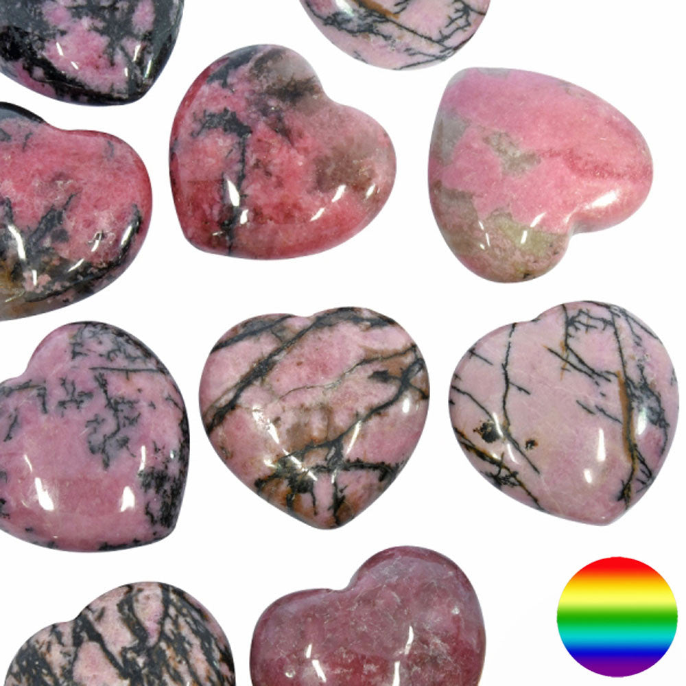 Edelstein Herz - Rhodonit 30mm