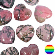 Edelstein Herz - Rhodonit 30mm