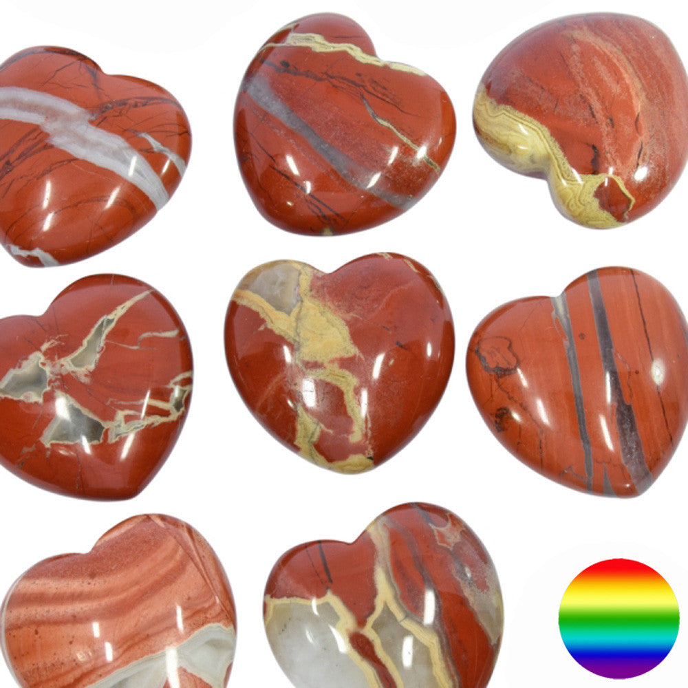 Edelstein Herz - Roter Jaspis 30mm