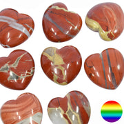 Edelstein Herz - Roter Jaspis 30mm